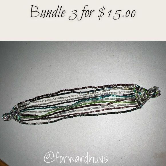 Bundle 3 for $15 Beaded Multi-strand Bracelet With Magnetic Closure READ - Picture 6 of 7